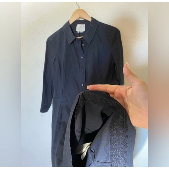 Kate Spade Black Button Up Look For The Silver Lining Mid Sleeve Dress - Picture 6 of 6